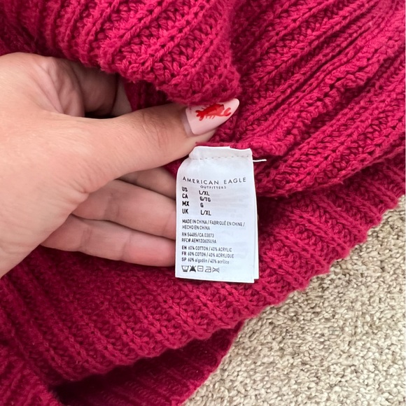 American Eagle Outfitters Red Oversized Knit Sweater - Picture 6 of 6